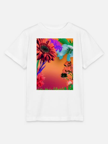 Kühne Blumen-Leinwand - Stanley/Stella Kinder T-Shirt MINI CREATOR  - Weiß