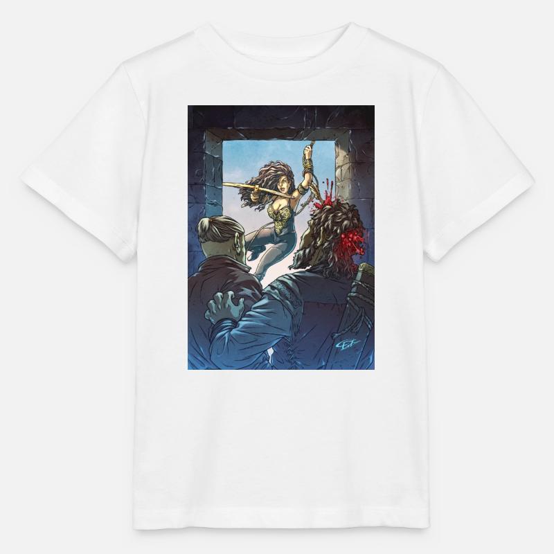 Fantasy Warrior - Stanley/Stella MINI CREATOR Kids’ T-Shirt - white