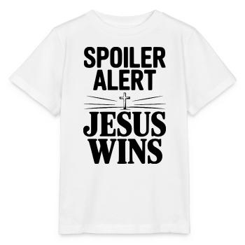 Spoiler Alert Jesus Wins - Stanley/Stella MINI CREATOR Kids’ T-Shirt - white - Front - Maike (125cm)