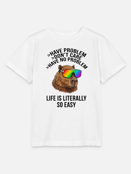 Cool Capybara Regenbogen-Sonnenbrille – Chill-Meme - Stanley/Stella Kinder T-Shirt MINI CREATOR  - Weiß