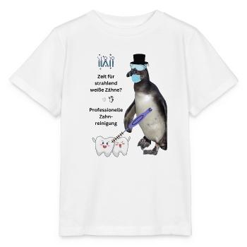 Nettoyage des dents, décoration drôle salle d’attente, entraînement - T-shirt bio MINI CREATOR Stanley/Stella Enfant - blanc - Devant - Maike (125cm)