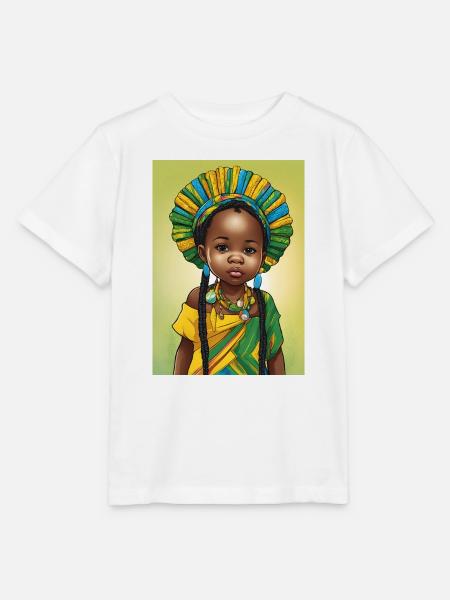 Afrikanisches Mädchen im bunten Frost - Stanley/Stella Kinder T-Shirt MINI CREATOR  - Weiß