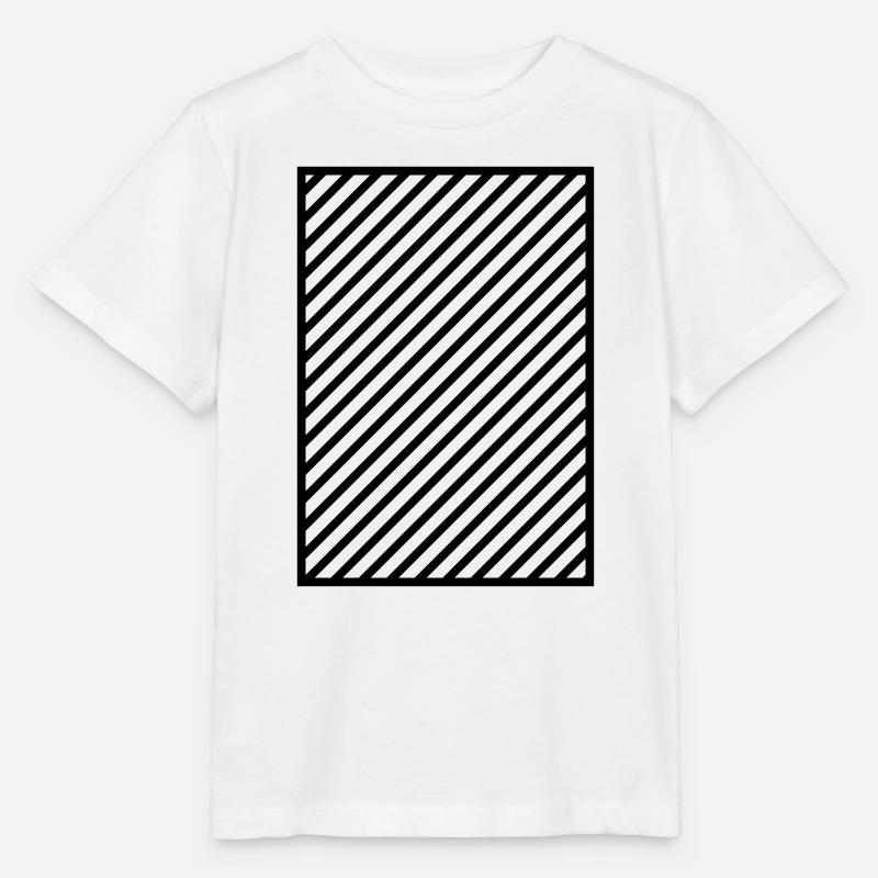 Schwarze Streifen im Rahmen - Stanley/Stella Kinder T-Shirt MINI CREATOR  - Weiß