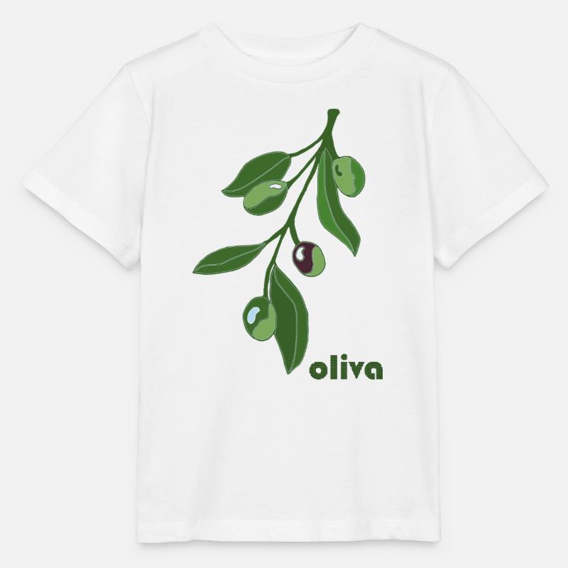 Vert graphique Rameau d’Olivier - T-shirt bio MINI CREATOR Stanley/Stella Enfant - blanc