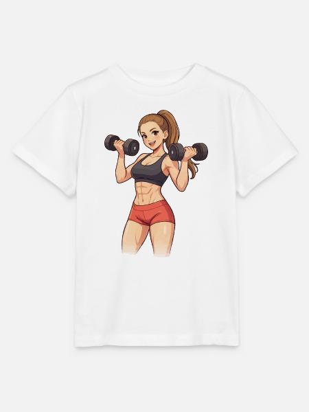 Krafttraining Powerfrau - Stanley/Stella Kinder T-Shirt MINI CREATOR  - Weiß