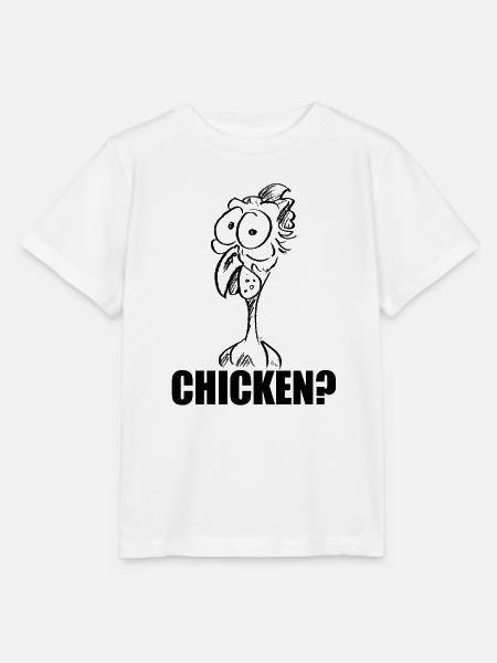 CHICKEN? Baffled Chicken Head – Humor - Stanley/Stella MINI CREATOR Kids’ T-Shirt - white