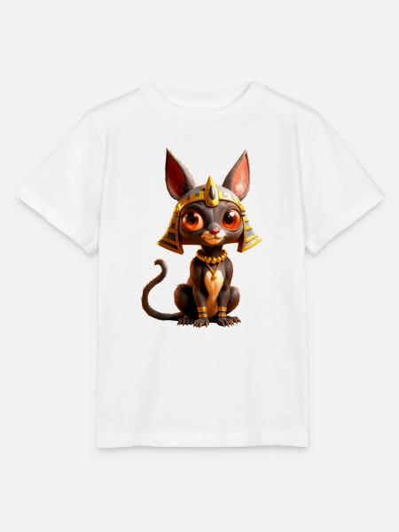 Ägyptische Katze von Anubis - Stanley/Stella Kinder T-Shirt MINI CREATOR - Weiß