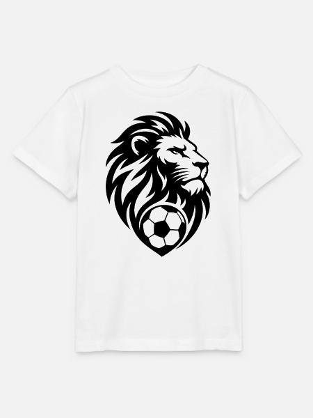 Leo mit Fußball - Stanley/Stella Kinder T-Shirt MINI CREATOR  - Weiß