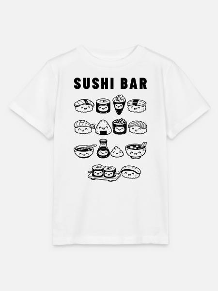 Kawaii Sushi Parade - Stanley/Stella Kinder T-Shirt MINI CREATOR - Weiß