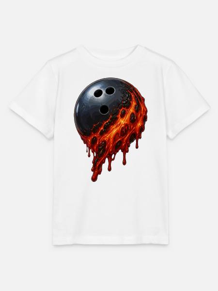 Lava Bowling Kugel - Stanley/Stella Kinder T-Shirt MINI CREATOR  - Weiß