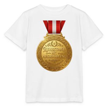 Ruhestand mit Auszeichnung – Goldmedaille Design - Stanley/Stella Kinder T-Shirt MINI CREATOR  - Weiß - Vorne - Maike (125cm)