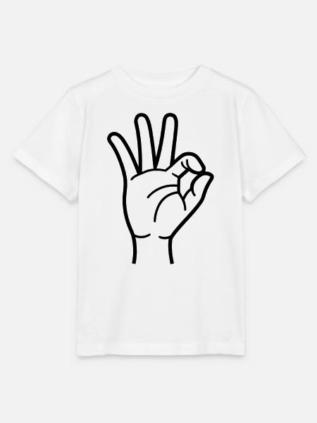 Okay, Hand - Stanley/Stella Kinder T-Shirt MINI CREATOR  - Weiß