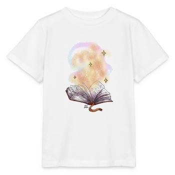 Livre magique - T-shirt bio MINI CREATOR Stanley/Stella Enfant - blanc - Devant - Maike (125cm)