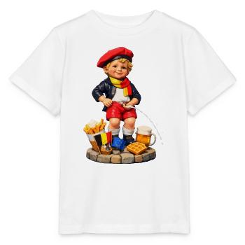 Belgian Manneken pis - Stanley/Stella MINI CREATOR Kids’ T-Shirt - white - Front - Maike (125cm)