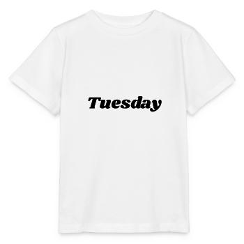 Tuesday – Black lettering - Stanley/Stella MINI CREATOR Kids’ T-Shirt - white - Front - Maike (125cm)
