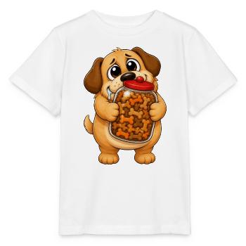 Drooling Dog Treat Jar Obsession - Stanley/Stella MINI CREATOR Kids’ T-Shirt - white - Front - Maike (125cm)