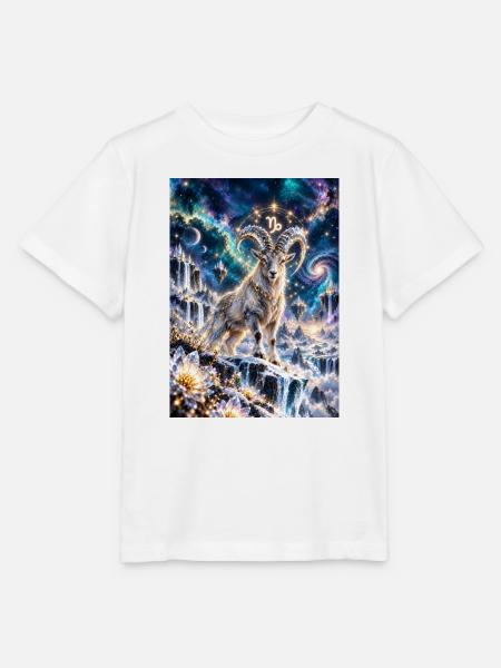 Kosmischer Steinbock im Sternmeer - Stanley/Stella Kinder T-Shirt MINI CREATOR  - Weiß