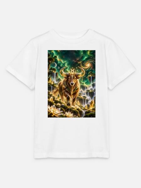 Kosmischer Stier der Sterne - Stanley/Stella Kinder T-Shirt MINI CREATOR - Weiß