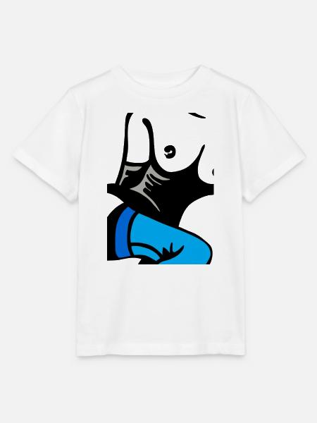 Abstrakter blauer Schuh mit Flügeln - Stanley/Stella Kinder T-Shirt MINI CREATOR - Weiß