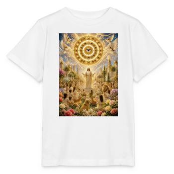 Gott Jesus Bibel Glaube Poster T-Shirt - Stanley/Stella Kinder T-Shirt MINI CREATOR  - Weiß - Vorne - Maike (125cm)