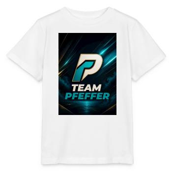 Pfeffer Team Logo Familienname Nachname Fimrma - Stanley/Stella Kinder T-Shirt MINI CREATOR  - Weiß - Vorne - Maike (125cm)