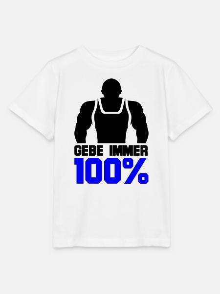 Gebe immer 100% - Stanley/Stella Kinder T-Shirt MINI CREATOR  - Weiß