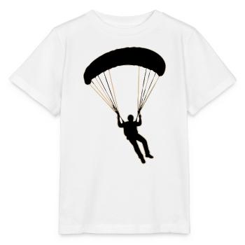 Paragleiter Silhouette - Stanley/Stella Kinder T-Shirt MINI CREATOR  - Weiß - Vorne - Maike (125cm)