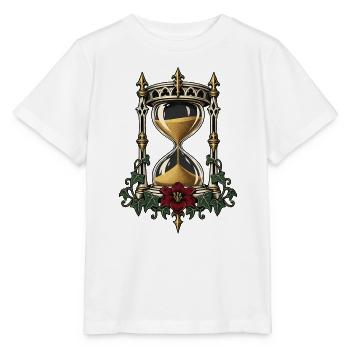 Sanduhr mit Efeu – Gothic Art - Stanley/Stella Kinder T-Shirt MINI CREATOR  - Weiß - Vorne - Maike (125cm)
