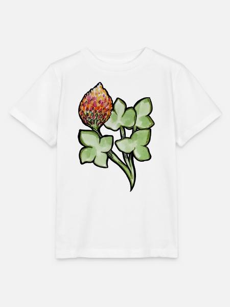 Aquarell Protea mit Kleeblättern - Stanley/Stella Kinder T-Shirt MINI CREATOR - Weiß