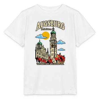 Augsburg Perlachturm von oben - Stanley/Stella Kinder T-Shirt MINI CREATOR  - Weiß - Vorne - Maike (125cm)