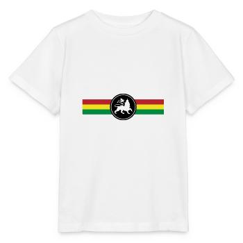 Drapeau Rasta Reggae Lion reggaeton - T-shirt bio MINI CREATOR Stanley/Stella Enfant - blanc - Devant - Maike (125cm)