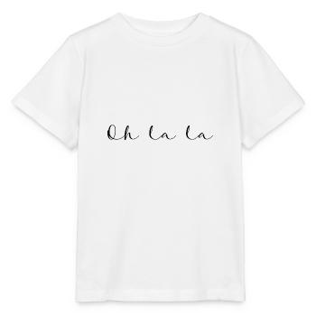 Oh La La französische handgeschriebenen Buchstaben - Stanley/Stella Kinder T-Shirt MINI CREATOR  - Weiß - Vorne - Maike (125cm)