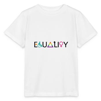 Égalité LGBT Sentence Cadeau Pride Droits - T-shirt bio MINI CREATOR Stanley/Stella Enfant - blanc - Devant - Maike (125cm)