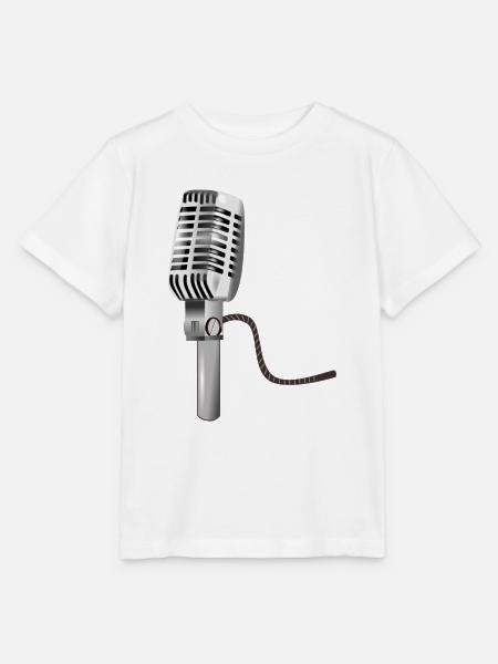 Mikrofon - Stanley/Stella Kinder T-Shirt MINI CREATOR  - Weiß