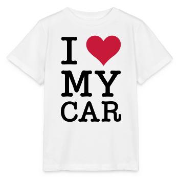 I Love My Car - Stanley/Stella Kinder T-Shirt MINI CREATOR  - Weiß - Vorne - Maike (125cm)