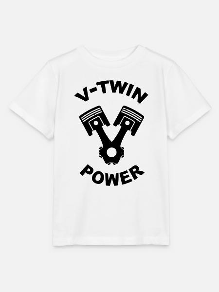v-twin power vector design - Stanley/Stella Kinder T-Shirt MINI CREATOR - Weiß