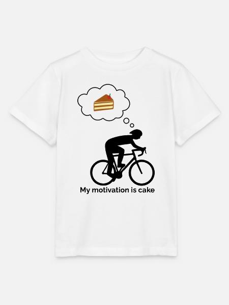 My motivation is cake - Stanley/Stella Kinder T-Shirt MINI CREATOR - Weiß