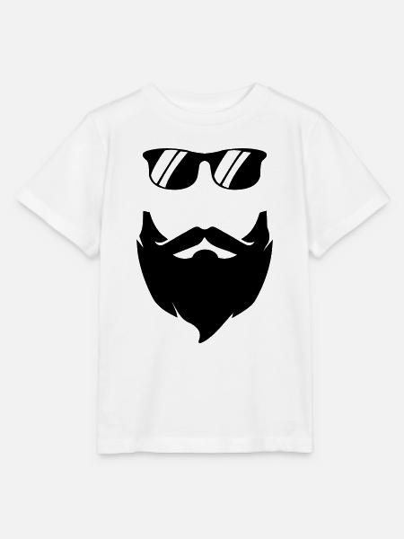Beard Sunglasses - Stanley/Stella Kinder T-Shirt MINI CREATOR - Weiß