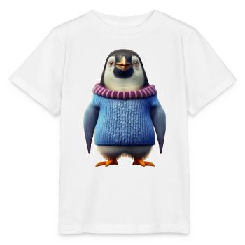 Pinguin - Stanley/Stella Kinder T-Shirt MINI CREATOR  - Weiß - Vorne - Maike (125cm)