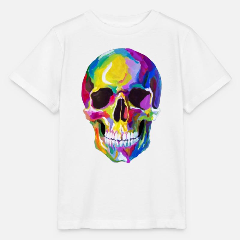 bunter Totenkopf - Stanley/Stella Kinder T-Shirt MINI CREATOR - Weiß