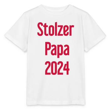 Proud Dad 2024 – for new fathers - Stanley/Stella MINI CREATOR Kids’ T-Shirt - white - Front - Maike (125cm)