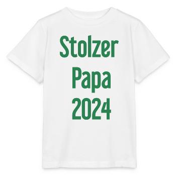Proud Dad 2024 – for new fathers - Stanley/Stella MINI CREATOR Kids’ T-Shirt - white - Front - Maike (125cm)