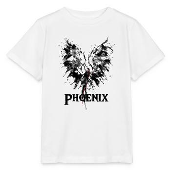 Phoenix aus der Asche Zeichnung Geschenkidee - Stanley/Stella Kinder T-Shirt MINI CREATOR  - Weiß - Vorne - Maike (125cm)