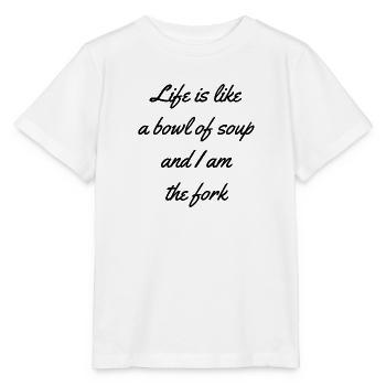 Durée de vie de la fourche - T-shirt bio MINI CREATOR Stanley/Stella Enfant - blanc - Devant - Maike (125cm)
