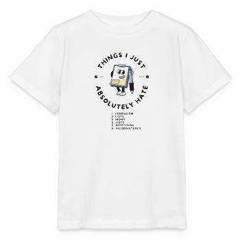 Ironie-Liste Karikatur - Stanley/Stella Kinder T-Shirt MINI CREATOR  - Weiß - Vorne - Maike (125cm)