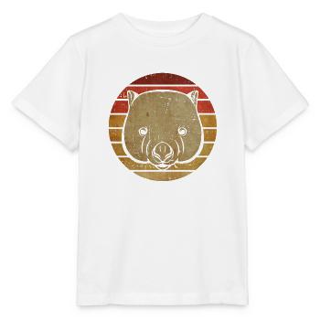 Wombat Cute Wildlife Animal Artsy Wombat - Stanley/Stella MINI CREATOR Kids’ T-Shirt - white - Front - Maike (125cm)