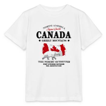 Canada - Ours polaire - Drapeau du Canada - T-shirt bio MINI CREATOR Stanley/Stella Enfant - blanc - Devant - Maike (125cm)