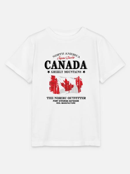 Kanada - Maple Leaf - Canada - Stanley/Stella Kinder T-Shirt MINI CREATOR - Weiß