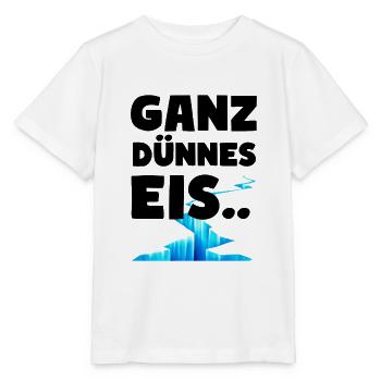 Ganz dünnes Eis Lustige Sprüche Dünnes Eis - Stanley/Stella Kinder T-Shirt MINI CREATOR  - Weiß - Vorne - Maike (125cm)