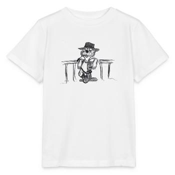 Wild West Beaver # Art nord-allemand - T-shirt bio MINI CREATOR Stanley/Stella Enfant - blanc - Devant - Maike (125cm)